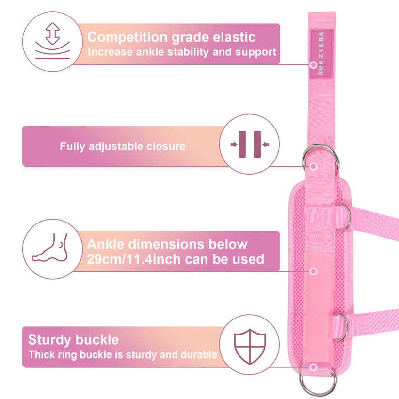 HNoori CoreStride ankle resistance training bands with buckle for fitness workouts, showing adjustable straps and durable material.
