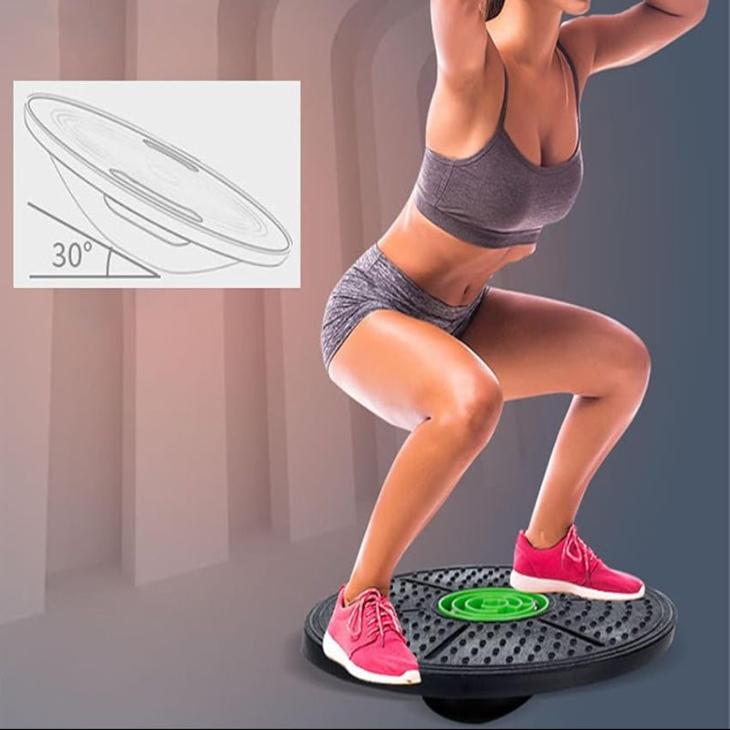 HNoori CoreBalance stability training disc board for balance exercises and fitness workouts, shown on a wooden floor.