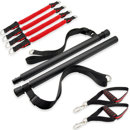HNoori CoreSculpt Pilates resistance stretch bar for body shaping, shown in a fitness setting on a white background.