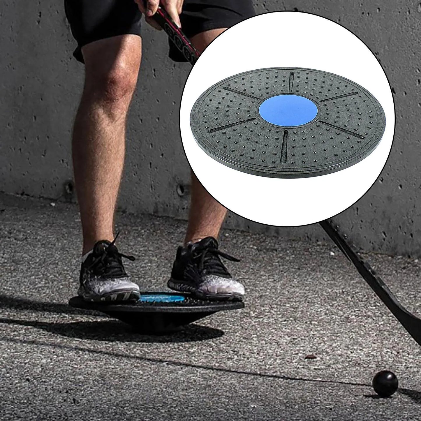 HNoori CoreBalance Stability Training Disc Board for fitness, featuring a round balance disc with textured surface for stability exercises.